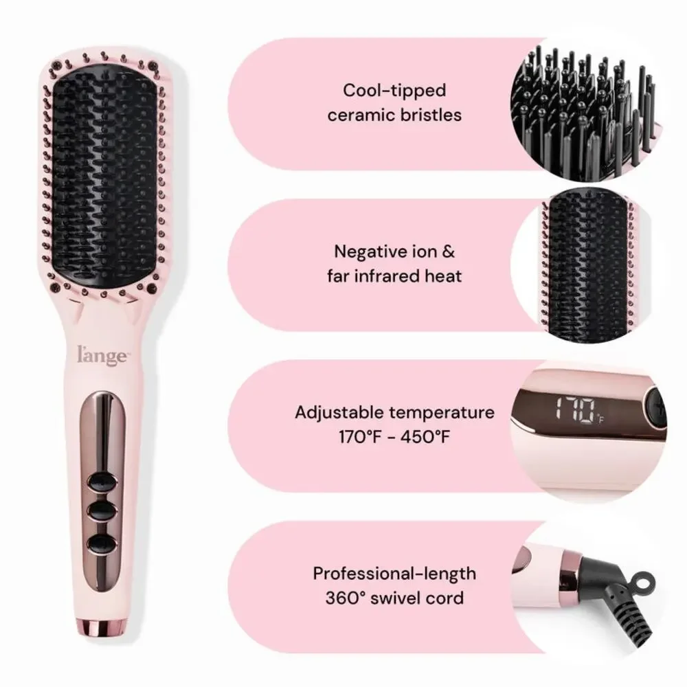 L'ange Ceramic Hair Straightening Brush Black